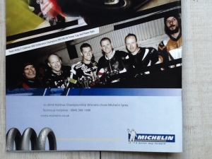 You know you are doing well when Michelin use you as poster boys!